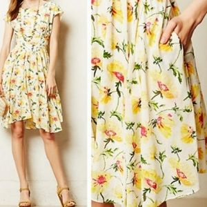 Anthropologie Lil Matilija Asymmetrical Hem Dress
